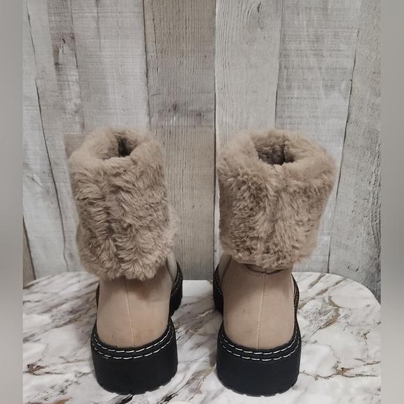 Mexx Beige Winter Boots with Faux Fur Cuff - Picture 6 of 8